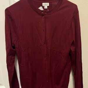 J.Crew Burgundy Cardigan